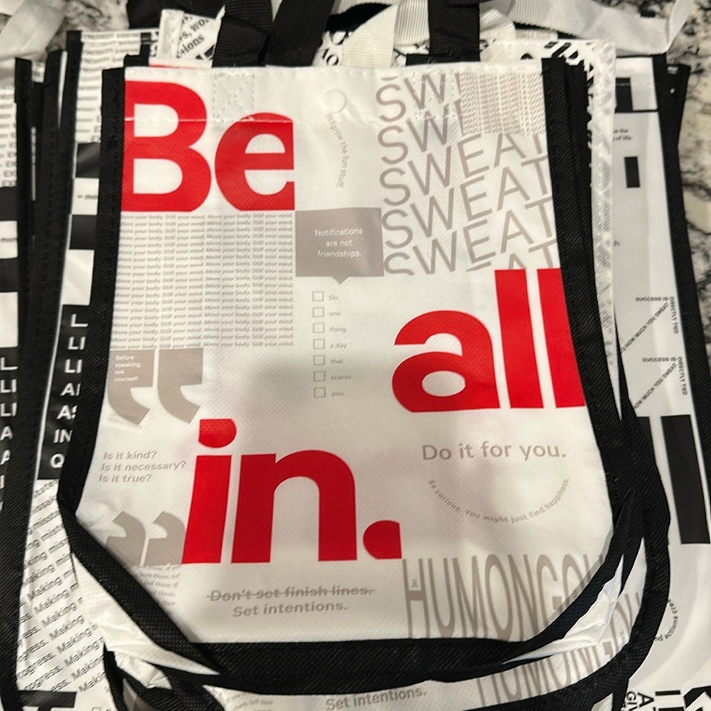 Lululemon shopping bags